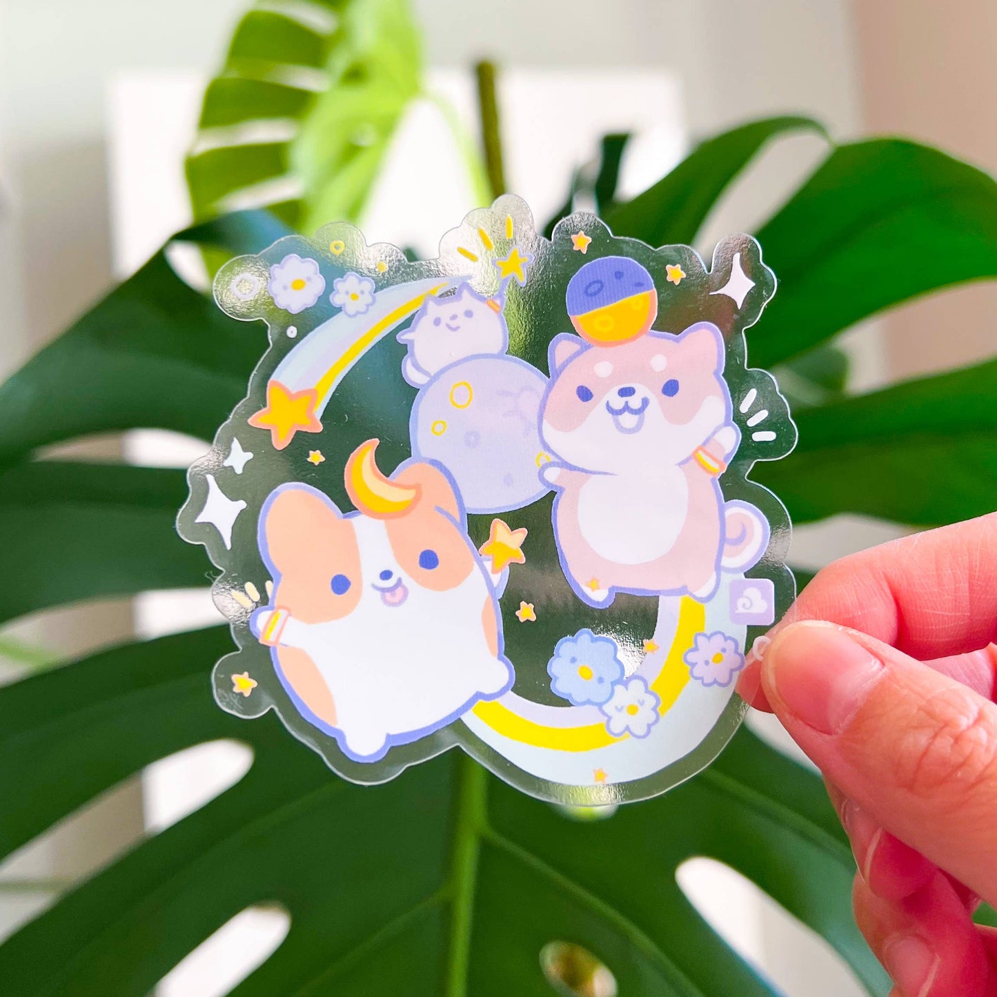 Vinyl Sticker Starlight Corgi Shiba Pom