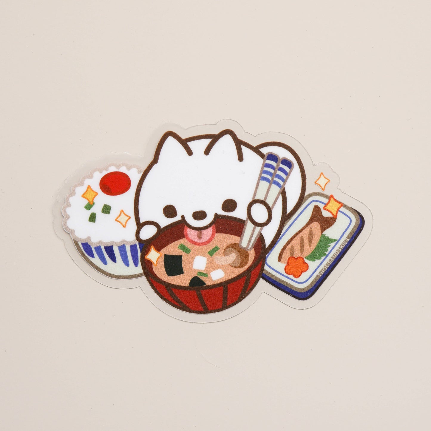 Vinyl Sticker (Transparent) Savory Breakfast - Miso Soup