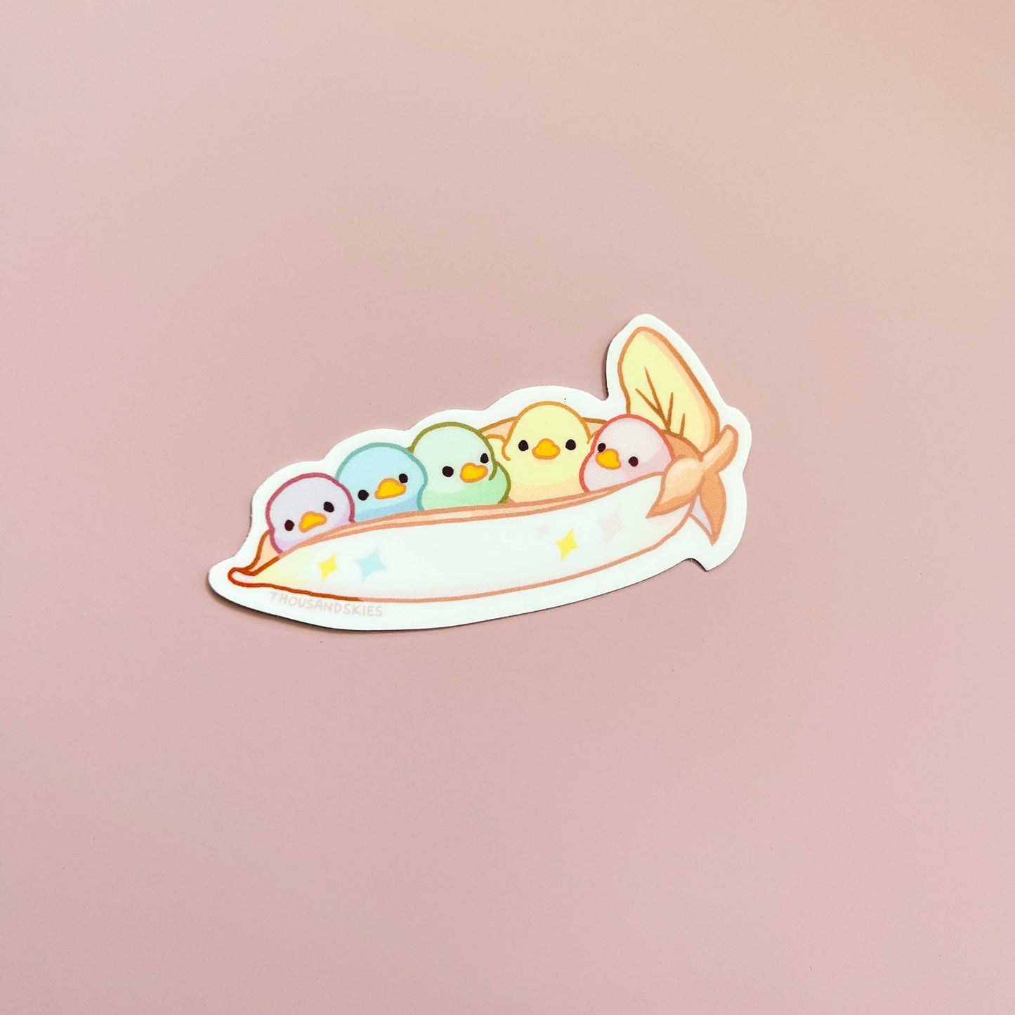 Vinyl Sticker Rainbow Peapod Duckies