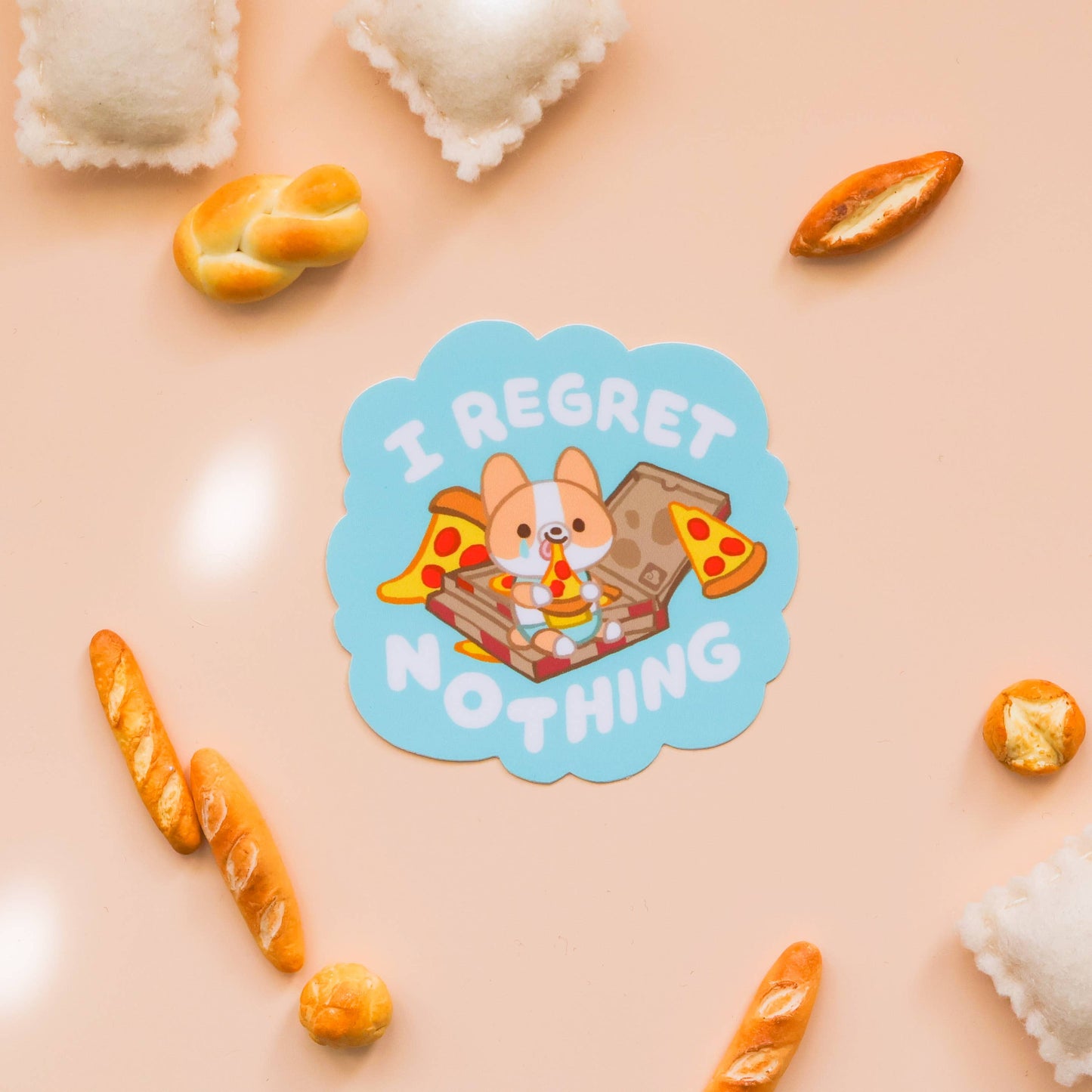 Vinyl Sticker Friendly Corgi - I Regret Nothing